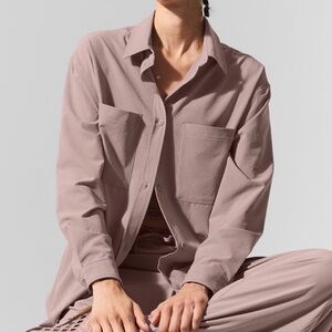 ALO Yoga Mauve Button Down Shirt